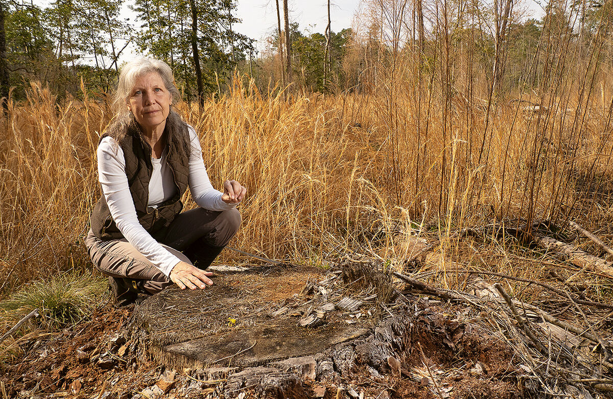 Joan Maloof in Pocomoke State Forest